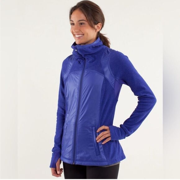 Lululemon Run Gust Buster Jacket Size 6 Pigment Blue - Picture 1 of 16